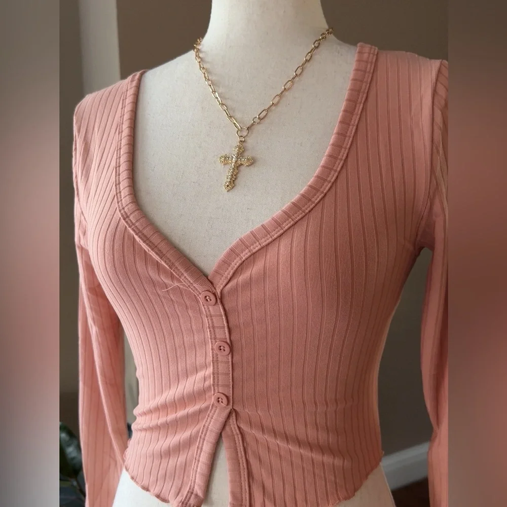 N/A ribbed cropped
